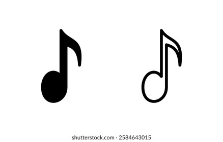 Music icon logo design. note music sign and symbol