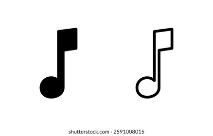 Music icon logo design. note music sign and symbol