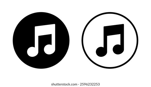 Music icon logo design. note music sign and symbol