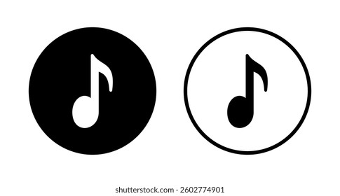 Music icon logo design. note music sign and symbol