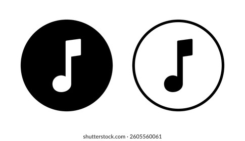 Music icon logo design. note music sign and symbol