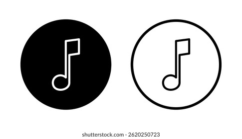 Music icon logo design. note music sign and symbol