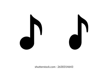 Music icon logo design. note music sign and symbol