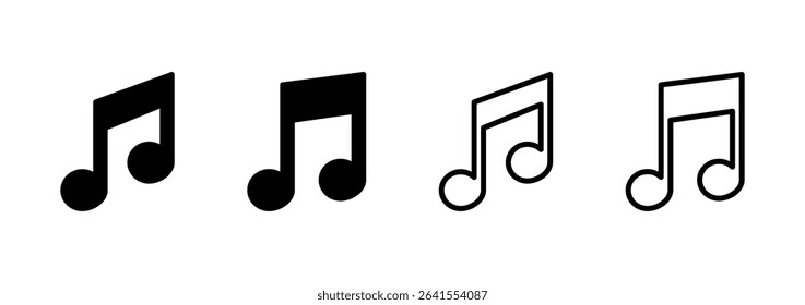 Music icon logo design. note music sign and symbol
