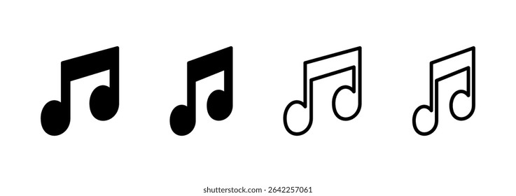 Music icon logo design. note music sign and symbol