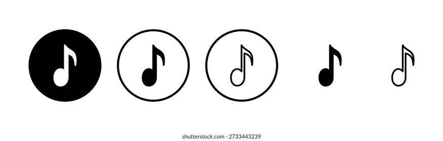 Music icon logo design. note music sign and symbol