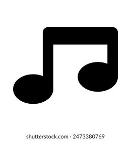 music icon or logo illustration outline black style