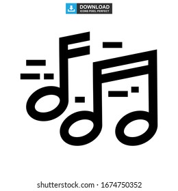 music icon or logo isolated sign symbol vector illustration - high quality black style vector icons
