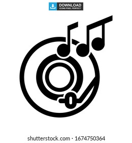 music icon or logo isolated sign symbol vector illustration - high quality black style vector icons
