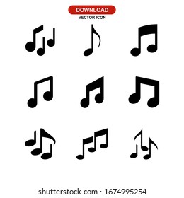 music icon or logo isolated sign symbol vector illustration - Collection of high quality black style vector icons
