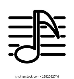 music icon or logo isolated sign symbol vector illustration - high quality black style vector icons
