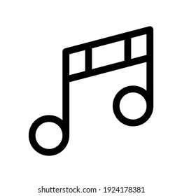 Music Icon Or Logo Isolated Sign Symbol Vector Illustration - High Quality Black Style Vector Icons
