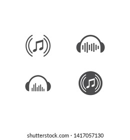 Music icon and logo set, Illustration