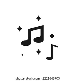 Music icon logo silhouette vector isolated illustration