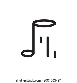 music icon or logo vector illustration of isolated sign symbol, vector illustration with high quality black outline.