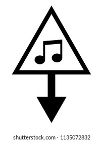 music icon and map pointer