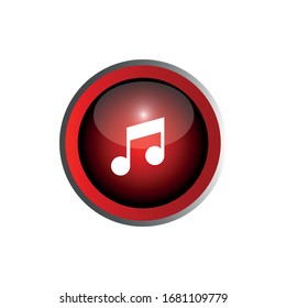  Icono de música. Interfaz de reproductor multimedia. Botón web de la aplicación.Diseño de ilustración vectorial aislado en fondo blanco, símbolo para el diseño del sitio web, icono, logotipo, aplicación, UI.