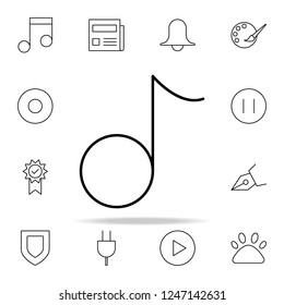 music icon. Minimal Universal Theme icons universal set for web and mobile