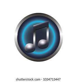 Music icon for mobile devices / Vector / Sign / Symbol