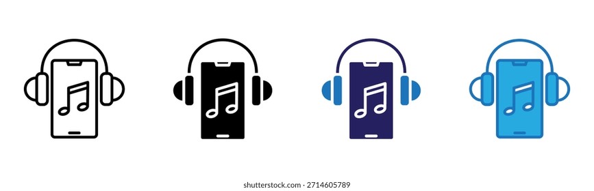 Icono de música Multi Style Ilustración vectorial