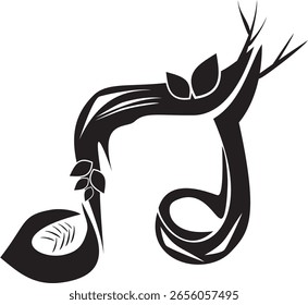 Icono de música con tema de la naturaleza