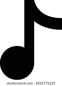 Music icon. Notation sign. Music note symbol. Vector Illustration.