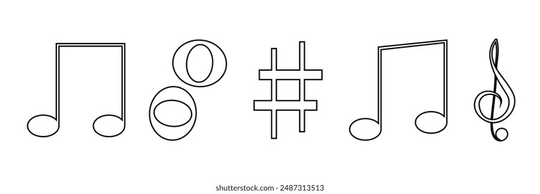 Music icon. Music note icon. Pop note design. image of sound and music. Eps 10.