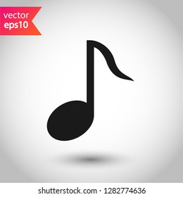 Music icon. Music note sign. EPS 10 flat symbol
