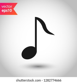 Music icon. Music note sign. EPS 10 flat symbol