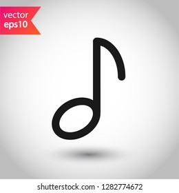 Music icon. Music note sign. EPS 10 flat symbol