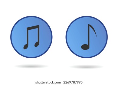 Music icon. Note symbol set background vector ilustration.