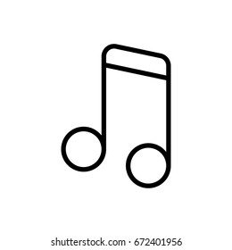 Music Icon. Note symbol for your web site design, logo, app, UI. Vector illustration.