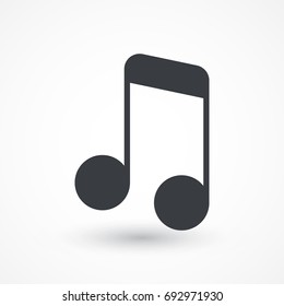 Music Icon. Note symbol for your web site design, logo, app, UI. Vector illustration.