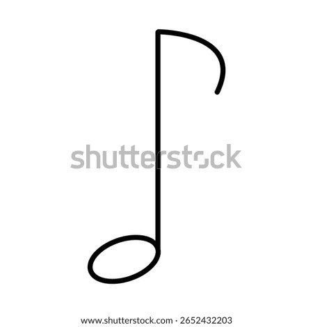 Music icon. Music note thin line icon. Vector pictogram