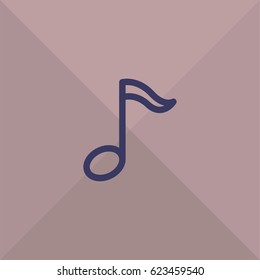 Music icon. Note vector