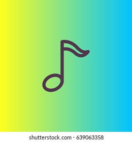 Music icon. Note vector