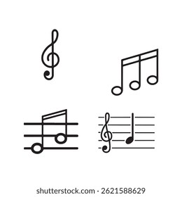 Musik-Symbol Note, Vektorgrafik-Design