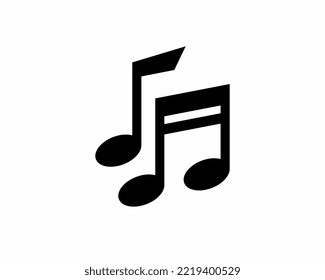 icono de música. Icono de nota musical ilustración vectorial de fondo blanco