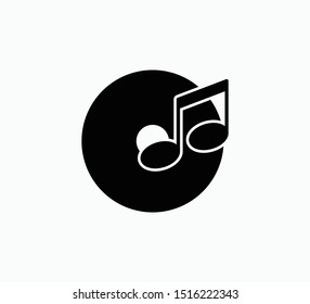 Music icon ,note music vector logo template illustration