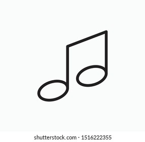 Music icon ,note music vector logo template illustration