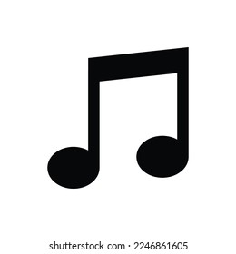 Music icon. Music note vector sign