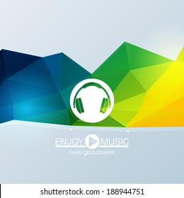 Music icon on background