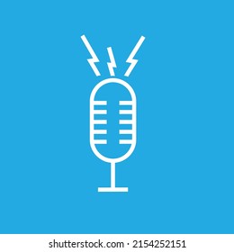 icono de música en plano. Para aplicaciones de smartphone para escuchar y descargar canciones. Notas musicales, micrófono, auriculares, trébol, arranque, teléfono, onda.