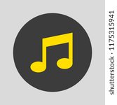 Music icon on gray background. Vector illustration
