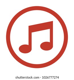 Music Icon on white background. Vector illustration