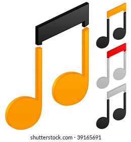 Music icon on a white background. Vector illustration.