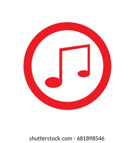 music icon on white background
