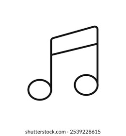 Music icon outline collection or set in black and white