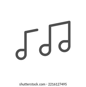 Music icon outline and linear vector.
