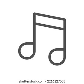 Music icon outline and linear vector.
